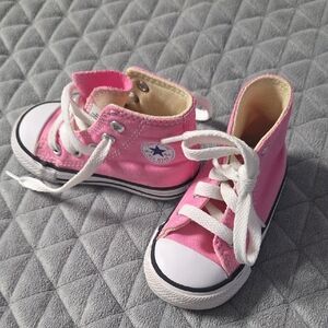 Converse Kids Pink Canvas Sneakers